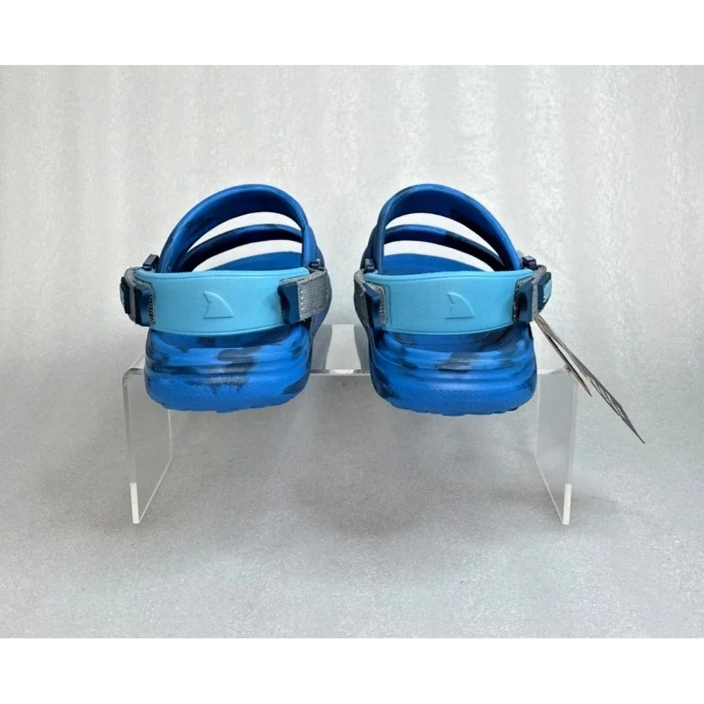 Rugged Shark Adventure Trail Blue Sandals Floatable Washable Boys Size 1 NEW